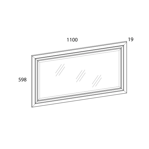 VALENCIA, Зеркало навесное 110. Цвет СЕРЫЙ