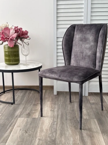 Стул SONDRIO Grey Color-32, велюр / каркас в "чулках", ®DISAUR