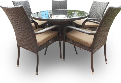 Обеденная группа из искусственного ротанга ЭММА «EMMA» (6 предметов)