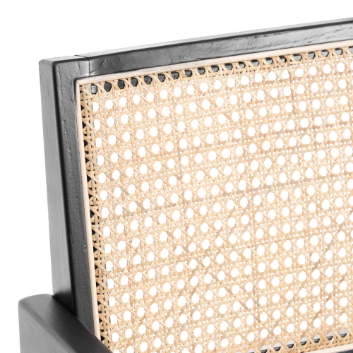 Кресло LOKI дерево вяз/ротанг, черный, 50х50х84 см (Комплект из 2 шт.)