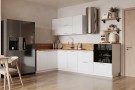 Кухонный гарнитур КГ Угловой 1500х2700 (с пм) Эмаль, Белый  Арника РМ в.2
