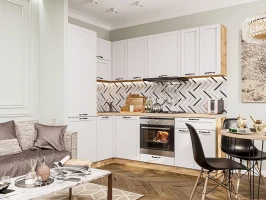 Готовый кухонный гарнитур Барселона-04 Белый