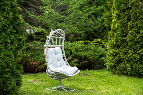 "Севилья" кресло-кокон из искусственного ротанга, цвет светло-серый