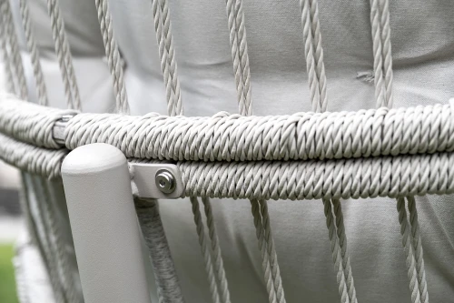 "Севилья" кресло-кокон из искусственного ротанга, цвет светло-серый