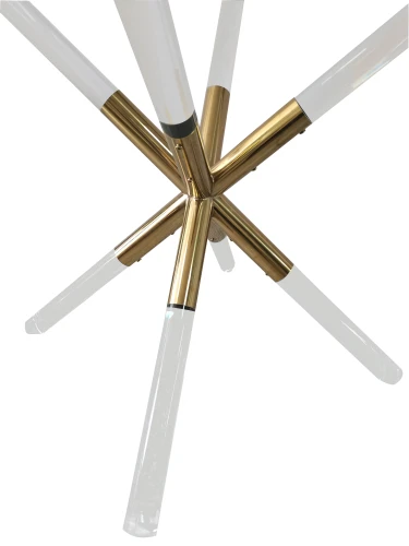 Стол обеденный Брайт MH-08DT, 110x110 см, прозрачный