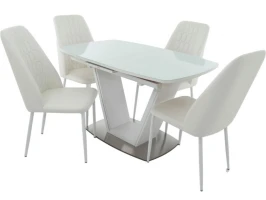 Обеденная группа (Стол Севилья OPTI ПМ и 4 стула Марсала), белый