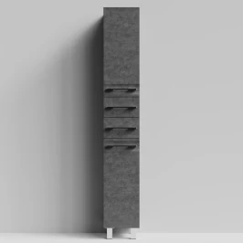 Пенал Мальта 30 напольный, Серый камень ПВХ 57806, правый