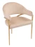 Стул обеденный Модена MC886-BG-2, 59х61х79 см, бежевый/глянцевое золото