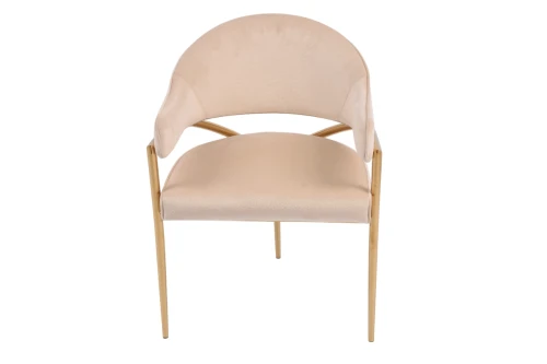 Стул обеденный Модена MC886-BG-2, 59х61х79 см, бежевый/глянцевое золото