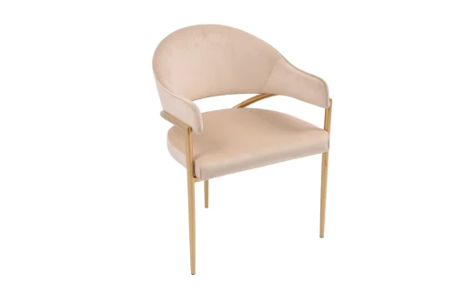 Стул обеденный Модена MC886-BG-2, 59х61х79 см, бежевый/глянцевое золото