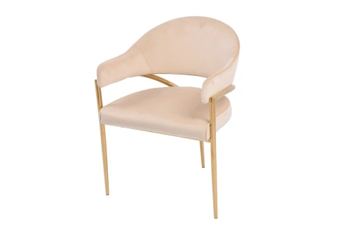 Стул обеденный Модена MC886-BG-2, 59х61х79 см, бежевый/глянцевое золото