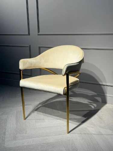 Стул обеденный Модена MC886-BG-2, 59х61х79 см, бежевый/глянцевое золото