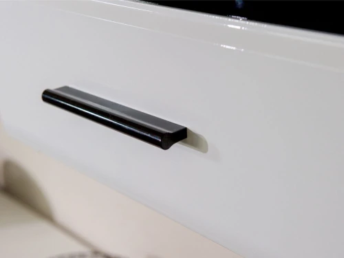 Пенал-витрина «Йорк» навесная (01) ПР, Белый/белый глянец