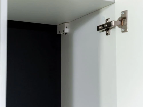 Пенал-витрина «Йорк» навесная (01) ПР, Белый/белый глянец