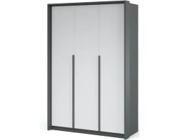 Шкаф «Мишель» 3дв, Антрацит/Белый жемчуг