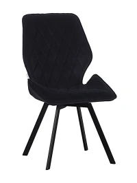 DC233 Стул мягкий поворотный 360, ЧЕРНЫЙ#M420-48 велюр, каркас металл, черный КВАДРАТ