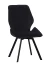 DC233 Стул мягкий поворотный 360, ЧЕРНЫЙ#M420-48 велюр, каркас металл, черный КВАДРАТ