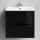 Тумба Адель 60 подвесной, черный глянец Vodok с раковиной в комплекте Тумба Адель 60 подвесной, черный глянец Vodok с раковиной в комплекте