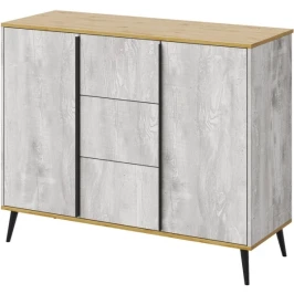 Комод «Саванна» КМК 0973.16, бетон пайн светлый/дуб наварро