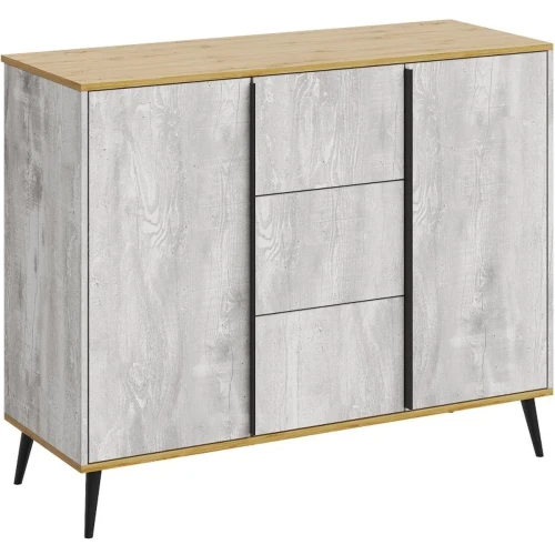 Комод «Саванна» КМК 0973.16, бетон пайн светлый/дуб наварро