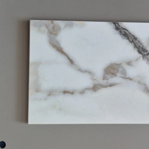 Стол АДАЖИО 150 КРУГЛЫЙ GILT WHITE, керамика / Латте каркас М-City