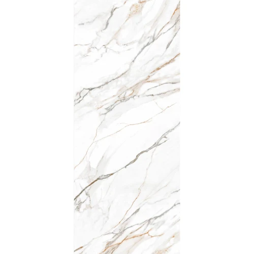 Стол АДАЖИО 150 КРУГЛЫЙ GILT WHITE, керамика / Латте каркас М-City