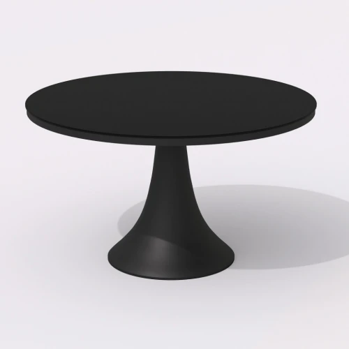 Обеденная группа DIVA GIRA  каркас карбон / стол стекло диа 110 / ткань антрацит