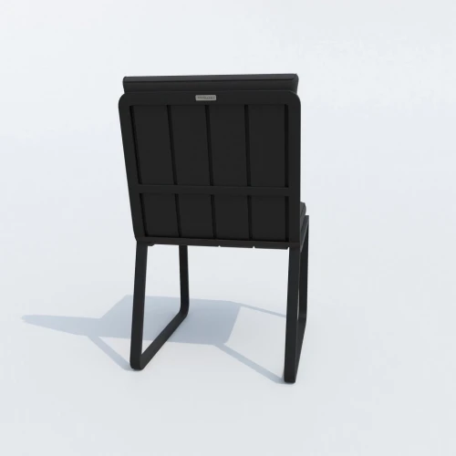 Обеденная группа DIVA GIRA  каркас карбон / стол стекло диа 110 / ткань антрацит