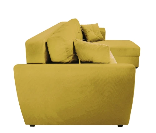 Диван угловой Амстердам велюр желтый 160