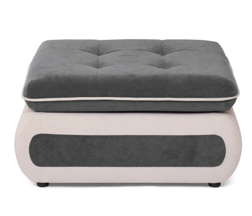 Диван прямой, еврокнижка "Оскар" 144, велюр серый, ППУ