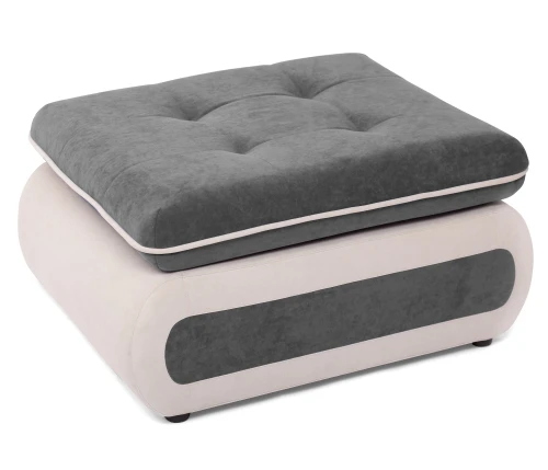 Диван прямой, еврокнижка "Оскар" 144, велюр серый, ППУ