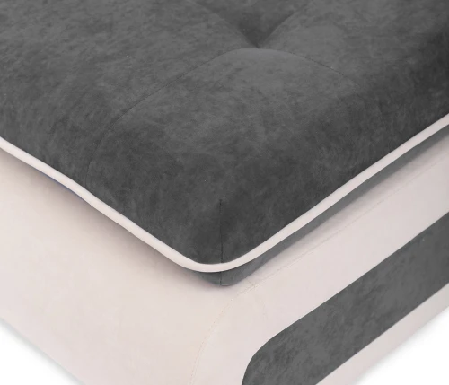 Диван прямой, еврокнижка "Оскар" 144, велюр серый, ППУ