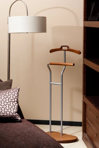 Вешалка костюмная Д 10 металлик/ средне-коричневый