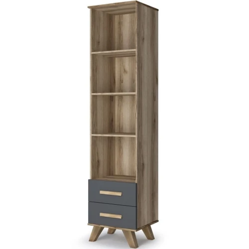 Шкаф-стеллаж Вега Скандинавия 450, серый