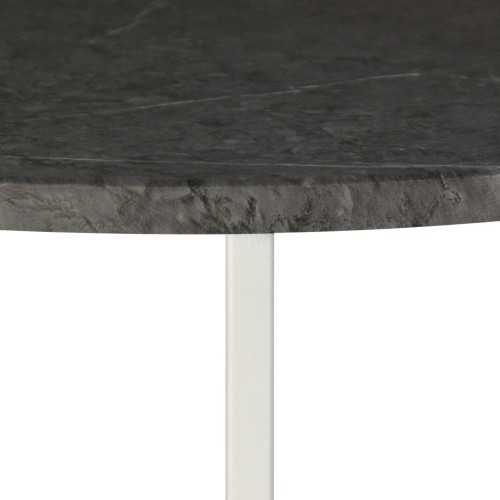 Стол журнальный МеталлАрт М001 черный мрамор/белый