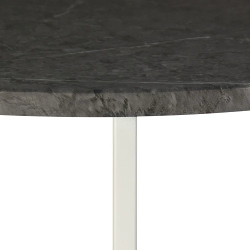 Стол журнальный МеталлАрт М001 черный мрамор/белый