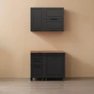 МК Аленушка 1 м с 3 ящ. Астра Сталь,скоба черный,сонома МК Аленушка 1 м с 3 ящ. Астра Сталь,скоба черный,сонома