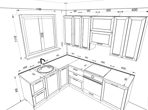 Кухня Глетчер Комплектация 2