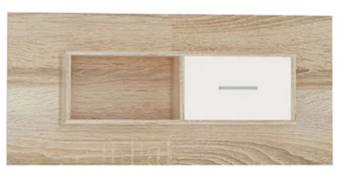 Полка «Стелс» 1д, Дуб сонома/белый