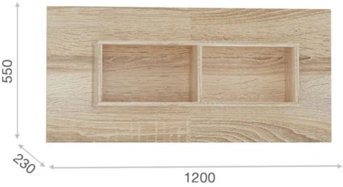 Полка «Стелс» 1д, Дуб сонома/белый