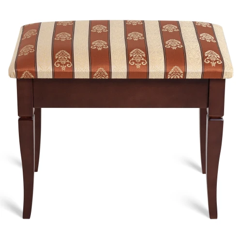 Банкетка Ретро М с ящиком средне-коричневый, ткань полоса коричн.