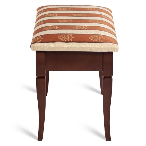 Банкетка Ретро М с ящиком средне-коричневый, ткань полоса коричн.