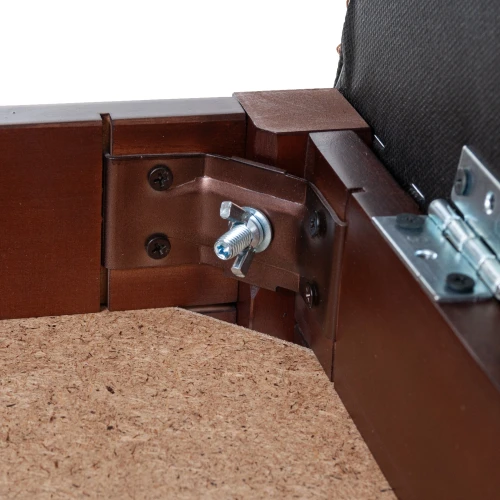 Банкетка Ретро М с ящиком средне-коричневый, ткань полоса коричн.