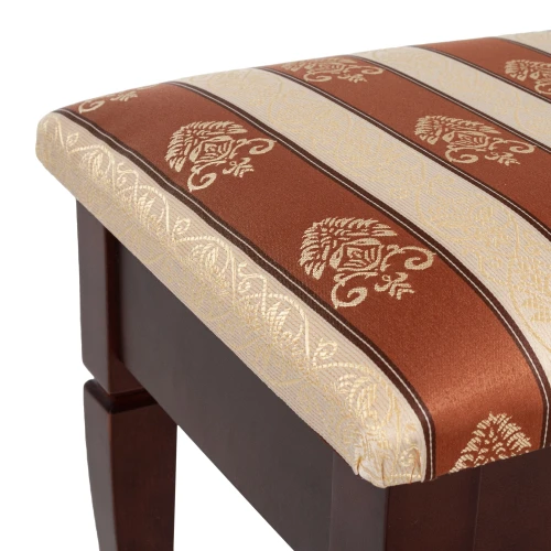 Банкетка Ретро М с ящиком средне-коричневый, ткань полоса коричн.