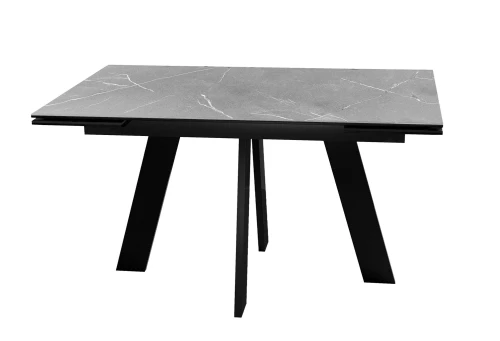 Стол DikLine SKM140 Керамика серый мрамор/подстолье черное/опоры черные (2 уп.)