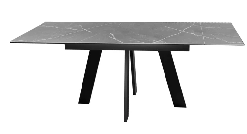 Стол DikLine SKM140 Керамика серый мрамор/подстолье черное/опоры черные (2 уп.)