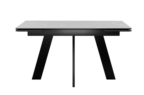 Стол DikLine SKM140 Керамика серый мрамор/подстолье черное/опоры черные (2 уп.)