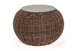 "Барселона" кофейный столик из искусственного ротанга, цвет коричневый