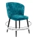 Стул DikLine 348 поворотный M19 бирюза, ножки черные