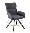 Стул DikLine 501 поворотный SB5 серый, ножки черные